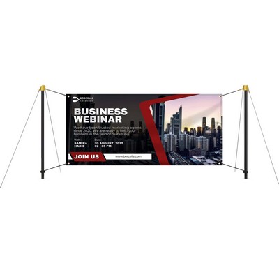 10' x 4' EZ-Post Banner Stands Package (With Wind Flaps)