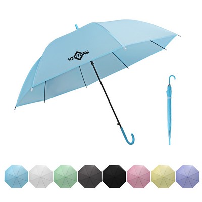 42" Arc Auto Open Stick Umbrella W/ J Handle