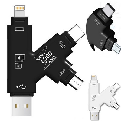 SD Card Reader USB Adapter 4-in-1 Type-C to TF SD