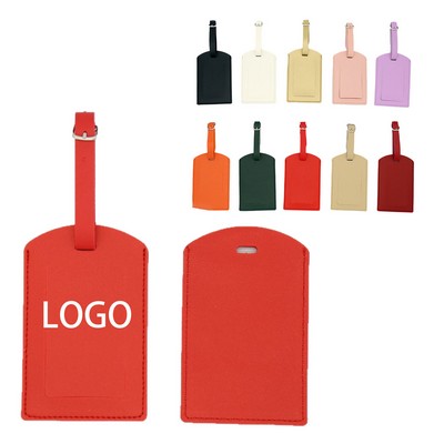Leather Luggage Tag Holder