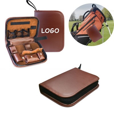 Golf Accessory Case Leather Golf Accessories Tool Bag