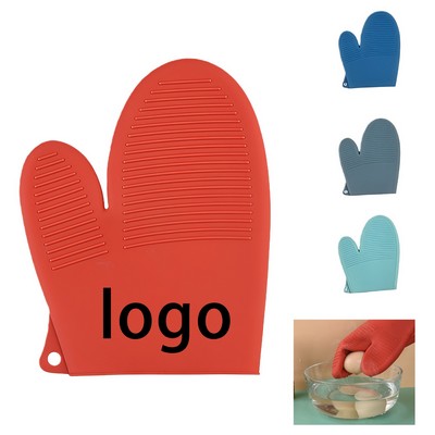 Heat-Resistant Non-Slip Silicone Kitchen Gloves (Thick, Durable, Easy Clean)