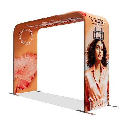 6.5'w x 7.5'h Square Arch Display with TV Rack