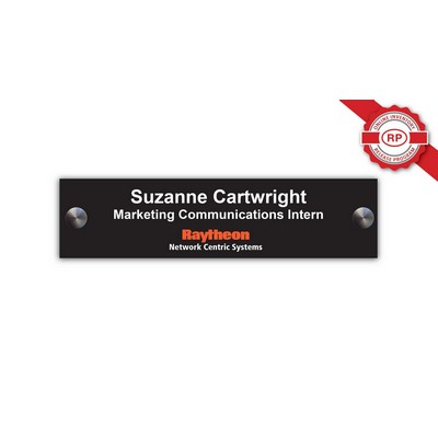 USA Made Acrylic Nameplates & Signs, Custom Shape (2.00x8.00 Inches)- square corners