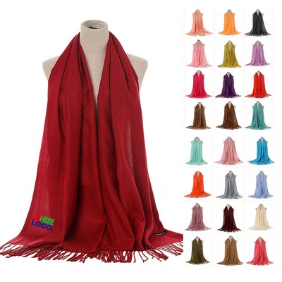 Shawls Wraps Solid Scarf
