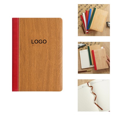 A5 Bamboo Pattern PU Leather Notebook