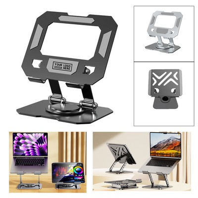 Rotating Telescopic Height-Adjustable Metal Stand For Laptops