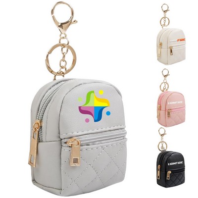 Mini Backpack Coin Purse with Keychain