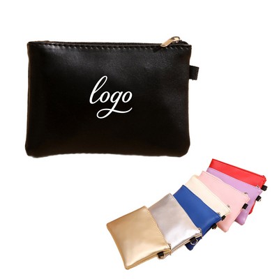 PU Leather Mini Zipper Coin Purse