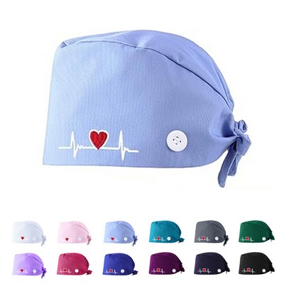 Nurse Scrub Cap W/Button