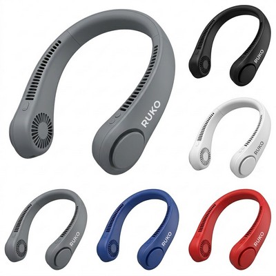 Portable Adjustable Neck Fan with 2400mAh Rechargeable Battery