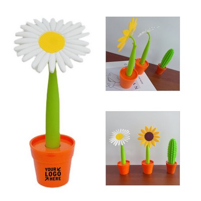 Sunflower Pot Desk Ballpoint Pen