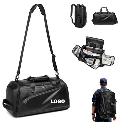 Men's Travel Backpack Large Capacity Wet Dry Separate Waterproof Gym Bag