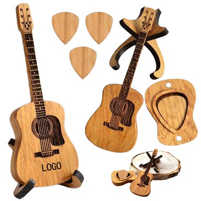 Custom Wooden Retro Mini Guitar Ornament
