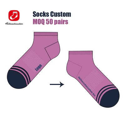 High Quality Custom Design Cotton Ankle No Show Short Socks