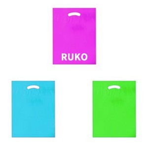 Die Cut Fold-Over Reinforced Plastic Bag - 12" x 15" x 3" Gusset