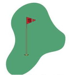 Golf Course Green Magnet w/ Full Magnetic Back (2 Square Inch)