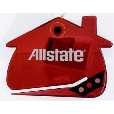 Translucent House Shape Letter Opener W/ Micro-Magnet