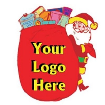 Santa's Toy Bag Ornament w/ Mirrored Back