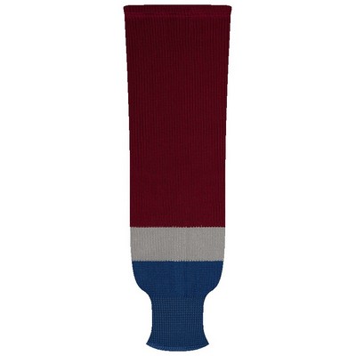 Colorado Pro Series Maroon & Blue Away Socks w/Gray Stripe