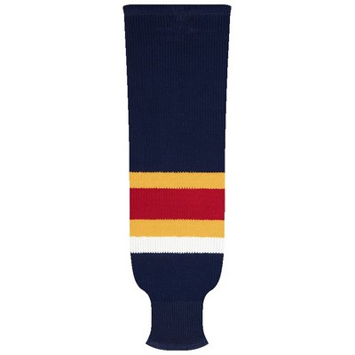 Florida Pro Series Blue Socks w/Red & Gold Stripes