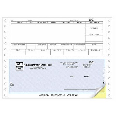Continuous Payroll Checks - DacEasy® Compatible (1 Part)