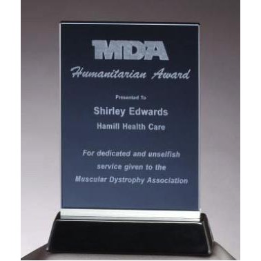 Smoked Glass Rectangle Award - Medium