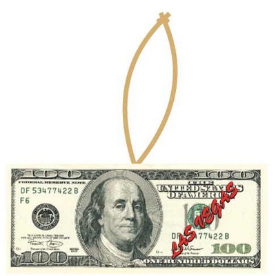 Las Vegas $100 Bill Ornament w/ Clear Mirrored Back (3 Square Inch)