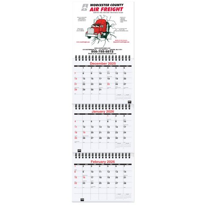 Small 3 Months at a Glance Calendar (6"x 18 ¾")