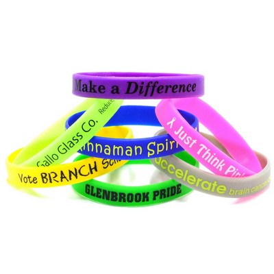 ½" Printed Silicone Wristband - RUSH