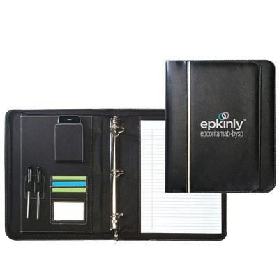 Leatherette Zippered Binder Padfolio