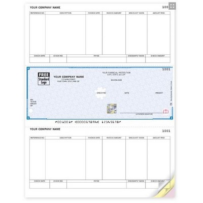 High Security Laser Accounts Payable Checks w/ Stub (1 Part)