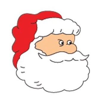 Santa Round Metal Photo Magnet (2 1/2")