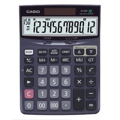 Casio® DJ120D Solar Plus & Big Display Calculator
