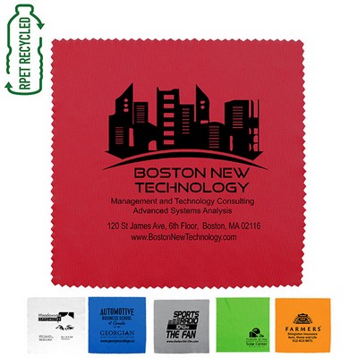 "ONECLEANSCREEN XL" - 8" X 8" 100% Microfiber Recycled RPET Polyester Cleaning Cloth & Screen Cleane