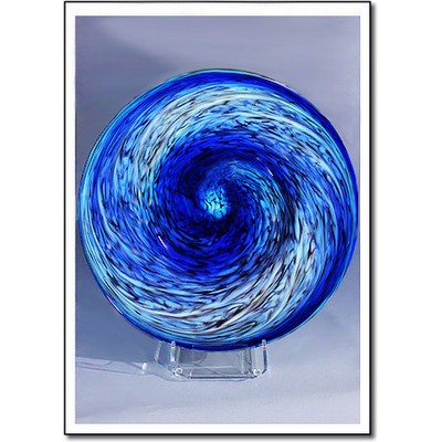 Orion Art Glass Rondelle w/ Stand (16"x16")