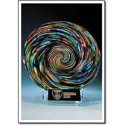 Cathedral Art Glass Rondelle w/o Stand (14"x14")