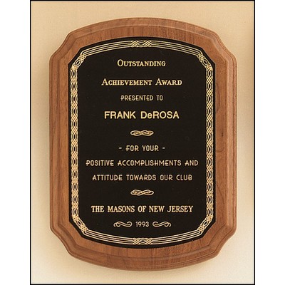 American Walnut Plaque with Round Corners, 10 1/2 x 13"
