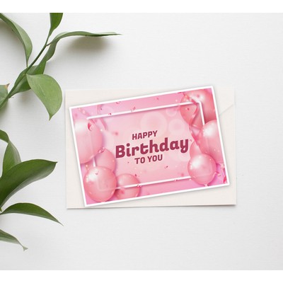 Flat Greeting Cards - Vertical Printed Front and Back (4" x 6")