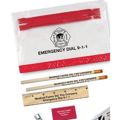 Clear Empty Pouch w/Colored Trim