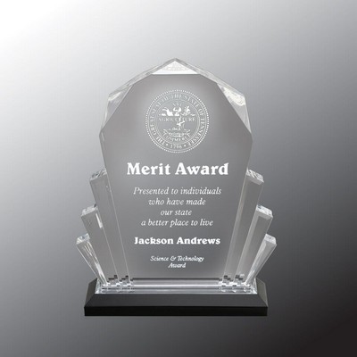 Argyle Acrylic Award, Silver, 8"H