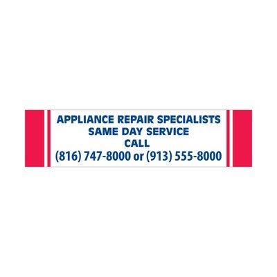 Rectangle Sticker | Square Corner | 1" x 4" | White Static | Static Back | Screen