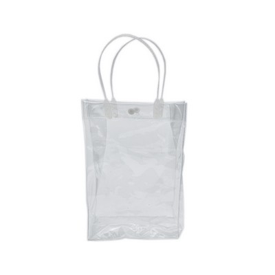 Clear Heat Sealed PVC Tote Bag With Handle