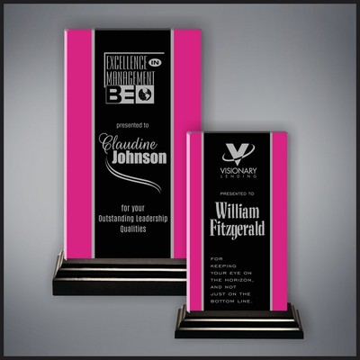 9" Side Stripes Neon Pink/Black Award
