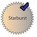 2" Starburst Embossed & Foil Hot Stamped Label