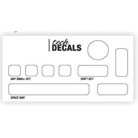 Full Color Tech Keyboard Decals (3"x5½")