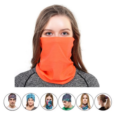 Plain Orange Neck Gaiter Face Cover