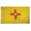 New Mexico Indoor Parade Flag w/Pole Hem And Fringe (3'x5')