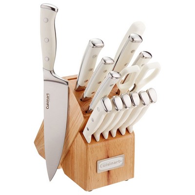 Cuisinart® 15-Piece Classic Forged Triple Rivet, Knife Block Set, White