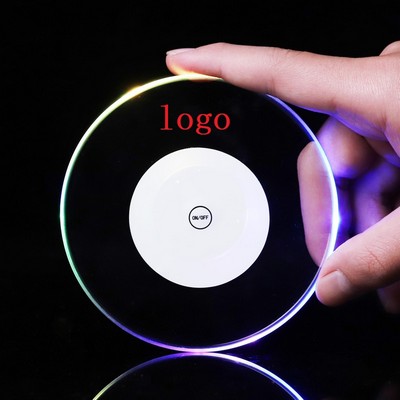 7-Color LED Luminous Car Cup Holder Coaster